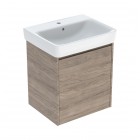 Geberit Selnova Square umywalka z szafką 60 cm wisząca orzech hickory 504.134.JR.1