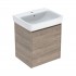 Geberit Selnova Square umywalka z szafką 60 cm wisząca orzech hickory 504.134.JR.1