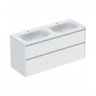 Geberit Selnova Square umywalka z szafką 130 cm 2 szuflady wisząca biały mat 504.141.00.1