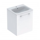 Geberit Selnova Square zestaw łazienkowy 55 cm umywalka z szafką biały połysk 501.248.00.1