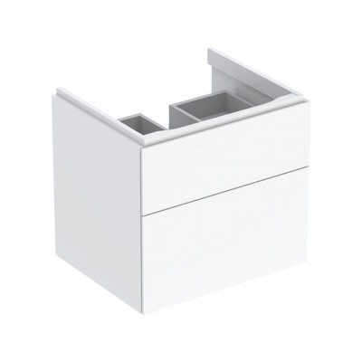 Geberit Xeno2 szafka podumywalkowa 58 cm 2 szuflady wisząca biały połysk 500.506.01.1