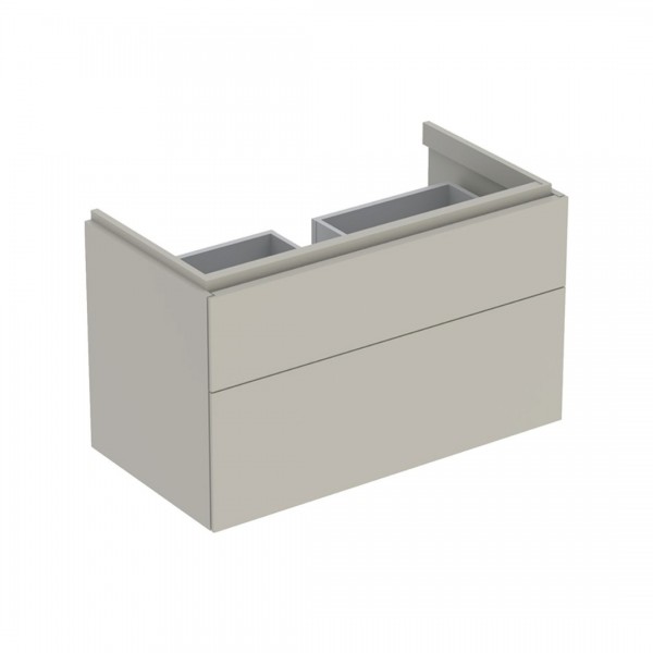 Geberit Xeno2 szafka podumywalkowa 88 cm 2 szuflady wisząca szary beżowy mat 500.509.00.1