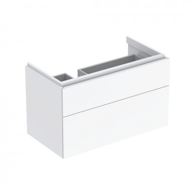Geberit Xeno2 szafka podumywalkowa 88 cm 2 szuflady wisząca prawa biały połysk 500.515.01.1