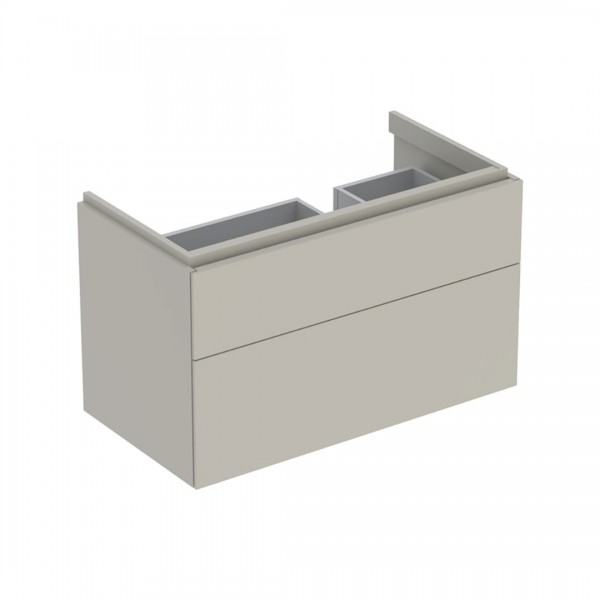 Geberit Xeno2 szafka podumywalkowa 88 cm 2 szuflady wisząca lewa szary beżowy mat 500.516.00.1