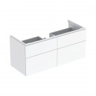 Geberit Xeno2 szafka podumywalkowa 120 cm 4 szuflady wisząca biały połysk 500.518.01.1