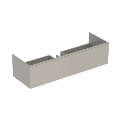Geberit Xeno2 szafka podumywalkowa 139,5 cm z materiału mineralnego 2 szuflady wisząca szary beżowy mat 500.348.00.1