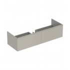 Geberit Xeno2 szafka podumywalkowa 139,5 cm z materiału mineralnego 2 szuflady wisząca szary beżowy mat 500.348.00.1
