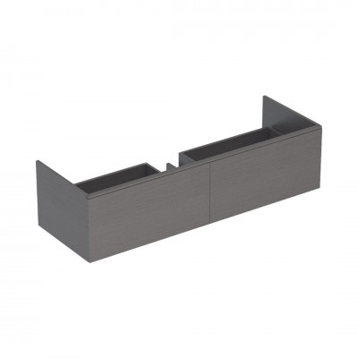 Geberit Xeno2 szafka podumywalkowa 139,5 cm z materiału mineralnego 2 szuflady wisząca szary scultura 500.348.43.1