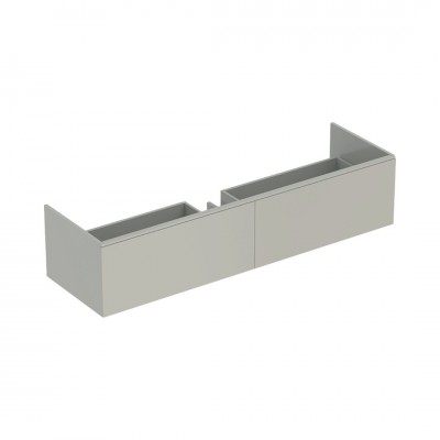 Geberit Xeno2 szafka podumywalkowa 159,5 cm z materiału mineralnego 2 szuflady wisząca szary beżowy mat 500.346.00.1