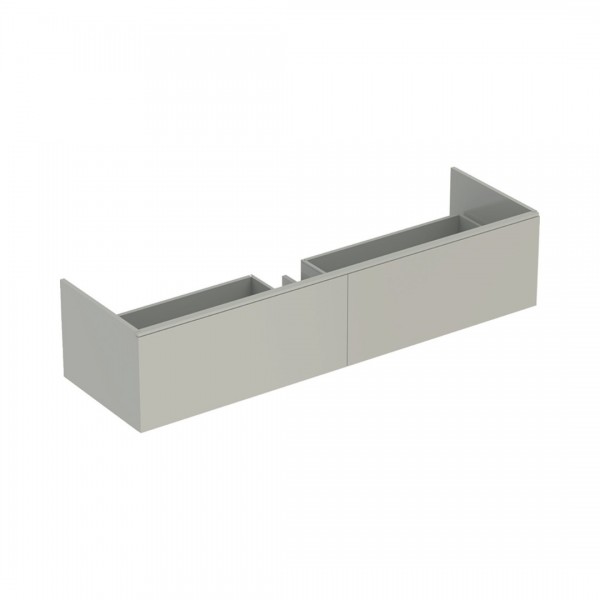 Geberit Xeno2 szafka podumywalkowa 159,5 cm z materiału mineralnego 2 szuflady wisząca szary beżowy mat 500.346.00.1