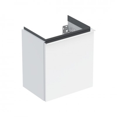 Geberit iCon szafka podumywalkowa 37 cm z jednymi drzwiami zawiasy po lewej wisząca biały połysk/chrom 502.301.01.2