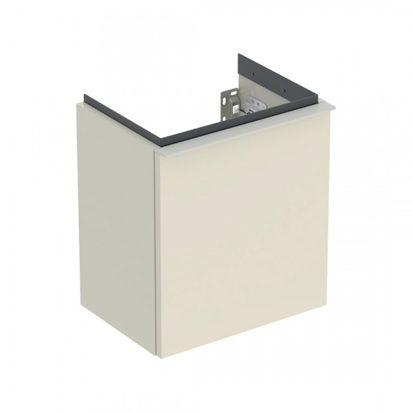 Geberit iCon szafka podumywalkowa 37 cm 1 drzwi zawiasy po lewej wisząca szary piaskowy połysk/szary piaskowy mat 502.301.JL.1