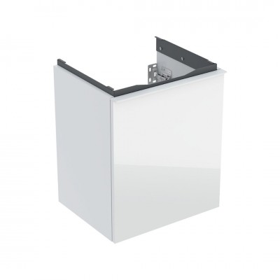 Geberit Acanto szafka podumywalkowa 44,6 cm wisząca biały połysk/szkło 503.002.01.2