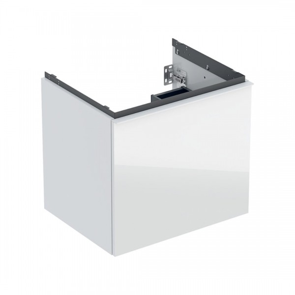 Geberit Acanto szafka podumywalkowa 59,2 cm wisząca biały połysk/szkło 503.003.01.2