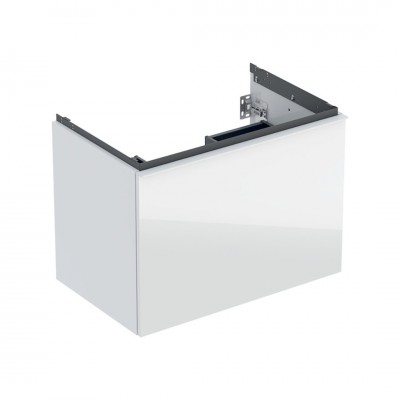 Geberit Acanto szafka podumywalkowa 74 cm wisząca biały połysk/szkło 503.004.01.2