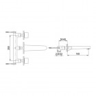 Kohlman Cexams bateria umywalkowa podtynkowa 3-otworowa wylewka 16,5 cm