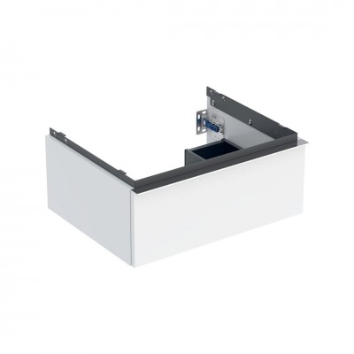Geberit iCon szafka podumywalkowa 59,2 cm 1 szuflada wisząca biały połysk/chrom 502.310.01.2
