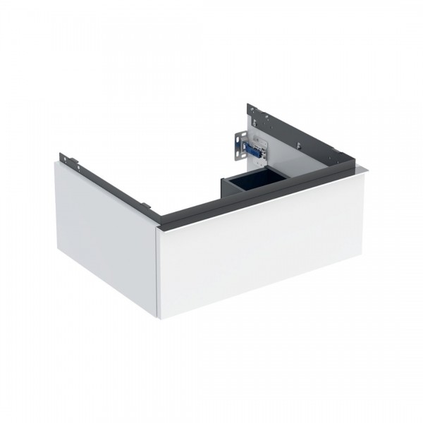 Geberit iCon szafka podumywalkowa 59,2 cm 1 szuflada wisząca biały połysk/chrom 502.310.01.2