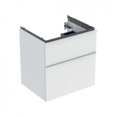 Geberit iCon szafka podumywalkowa 59,2 cm 2 szuflady wisząca biały mat 502.303.01.3