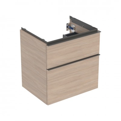 Geberit iCon szafka podumywalkowa 59,2 cm 2 szuflady wisząca dąb/lava mat 502.303.JH.1