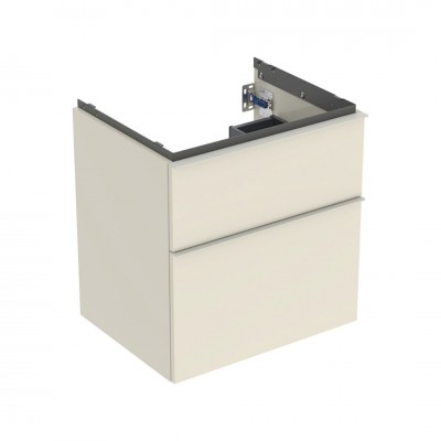Geberit iCon szafka podumywalkowa 59,2 cm 2 szuflady wisząca szary piaskowy połysk/szary piaskowy mat 502.303.JL.1