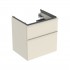 Geberit iCon szafka podumywalkowa 59,2 cm 2 szuflady wisząca szary piaskowy połysk/szary piaskowy mat 502.303.JL.1