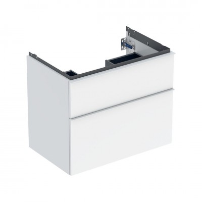 Geberit iCon szafka podumywalkowa 74 cm 2 szuflady wisząca biały połysk/biały mat 502.304.01.1