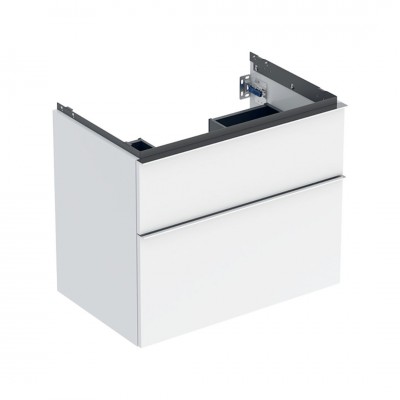 Geberit iCon szafka podumywalkowa 74 cm 2 szuflady wisząca biały połysk/chrom 502.304.01.2