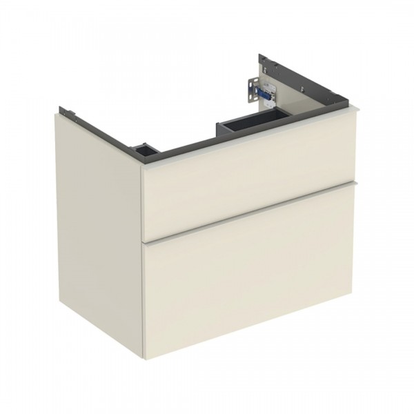 Geberit iCon szafka podumywalkowa 74 cm 2 szuflady wisząca szary piaskowy połysk/szary piaskowy mat 502.304.JL.1
