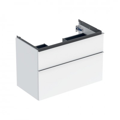 Geberit iCon szafka podumywalkowa 88,8 cm 2 szuflady wisząca biały połysk/chrom 502.305.01.2