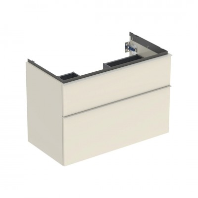 Geberit iCon szafka podumywalkowa 88,8 cm 2 szuflady wisząca szary piaskowy połysk/szary piaskowy mat 502.305.JL.1
