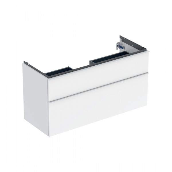 Geberit iCon szafka podumywalkowa 118,4 cm 2 szuflady wisząca biały połysk/biały mat 502.306.01.1