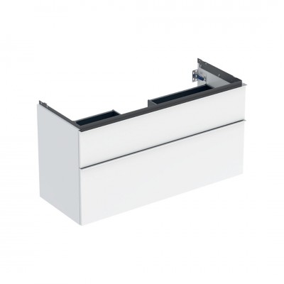 Geberit iCon szafka podumywalkowa 118,4 cm 2 szuflady wisząca biały połysk/chrom 502.306.01.2