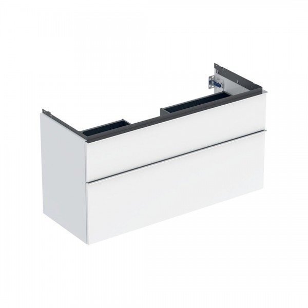 Geberit iCon szafka podumywalkowa 118,4 cm 2 szuflady wisząca biały połysk/chrom 502.306.01.2