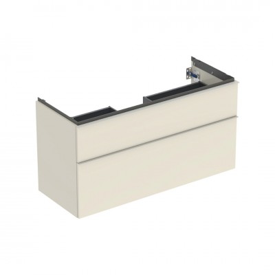 Geberit iCon szafka podumywalkowa 118,4 cm 2 szuflady wisząca szary piaskowy połysk/szary piaskowy mat 502.306.JL.1