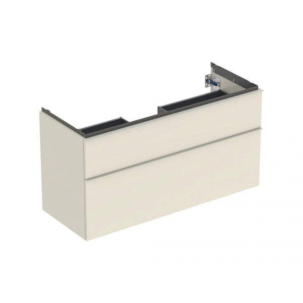 Geberit iCon szafka podumywalkowa 118,4 cm 2 szuflady wisząca szary piaskowy połysk/szary piaskowy mat 502.306.JL.1