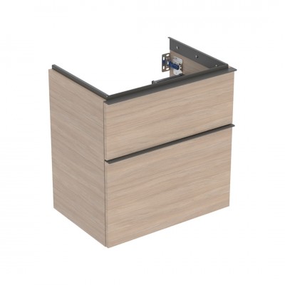 Geberit iCon szafka podumywalkowa 59,2 cm 2 szuflady wisząca dąb/lava mat 502.307.JH.1