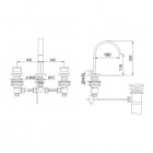 Kohlman Nexen-S bateria umywalkowa stojąca 3-otworowa