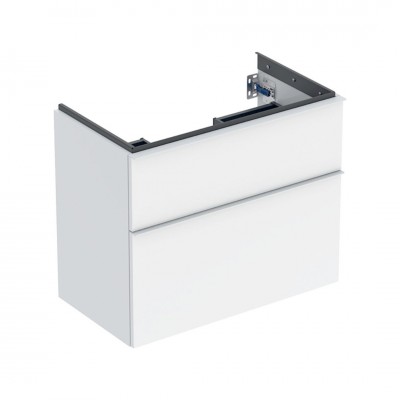 Geberit iCon szafka podumywalkowa 74 cm 2 szuflady wisząca biały połysk/biały mat 502.308.01.1