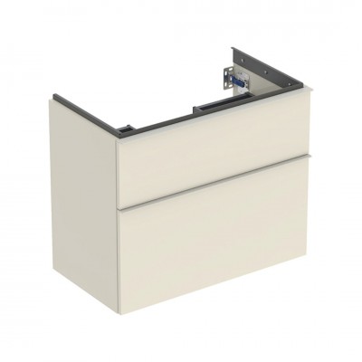 Geberit iCon szafka podumywalkowa 74 cm 2 szuflady wisząca piaskowy szary połysk/piaskowy szary mat 502.308.JL.1