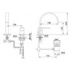 Kohlman Nexen-S bateria umywalkowa stojąca 2-otworowa