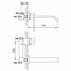 Kohlman Nexen-S bateria umywalkowa podtynkowa 2-otworowa wylewka 17 cm SQW180U