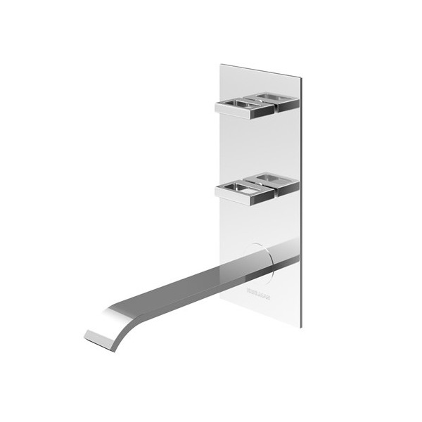 Kohlman Nexen-S bateria umywalkowa podtynkowa 3-otworowa wylewka 17 cm SQW196U