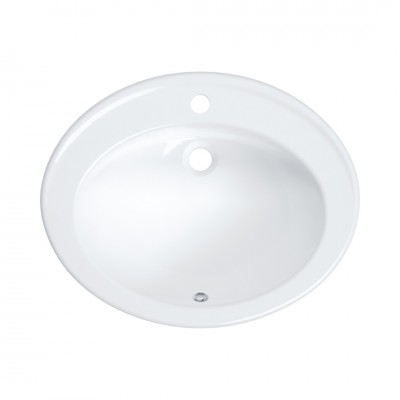 Deante Round umywalka 58x46,3 cm wpuszczana biała CGR_6U6B
