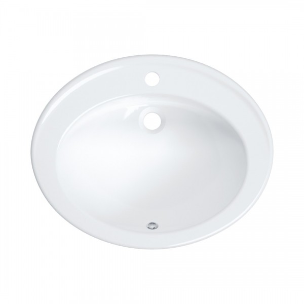 Deante Round umywalka 58x46,3 cm wpuszczana biała CGR_6U6B