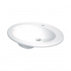 Deante Round umywalka 58x46,3 cm wpuszczana biała CGR_6U6B