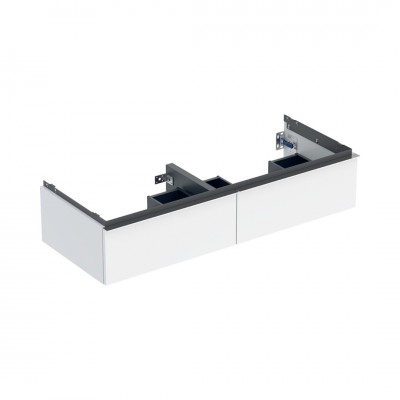 Geberit iCon szafka podumywalkowa 118,4 cm 2 szuflady wisząca biały połysk/chrom 502.314.01.2