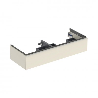 Geberit iCon szafka podumywalkowa 118,4 cm 2 szuflady wisząca szary piaskowy połysk/szary piaskowy mat 502.314.JL.1