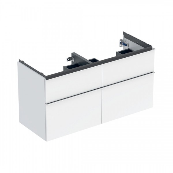 Geberit iCon szafka podumywalkowa 118,4 cm 4 szuflady wisząca biały połysk/chrom 502.309.01.2