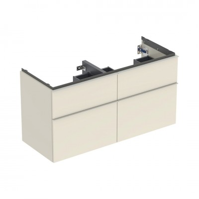 Geberit iCon szafka podumywalkowa 118,4 cm 4 szuflady wisząca szary piaskowy połysk/szary piaskowy mat 502.309.JL.1